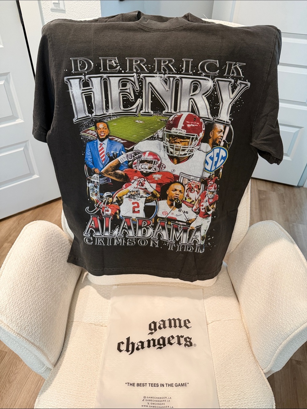 Derrick Henry Alabama Short Sleeve Tee - Black